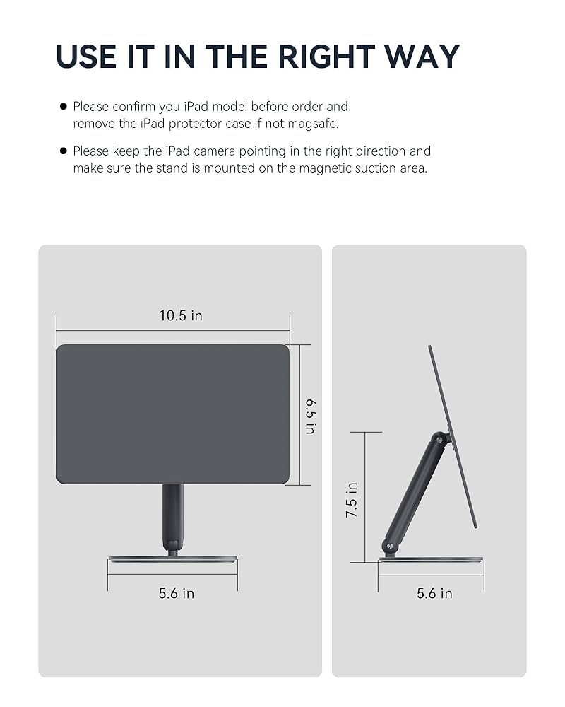LULULOOK マグネット式iPadスタンド iPad Pro 12.9インチ Amazon.com: LULULOOK Magnetic iPad Stand for iPad Pro 12.9